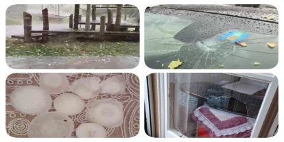 İsviçre'nin Winterthur kentinde şiddetli dolu: Evlerin ve arabaların camları kırıldı