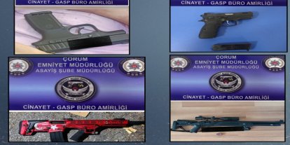 Çorum’da asayiş uygulamalarında uyuşturucu ve silah ele geçirildi