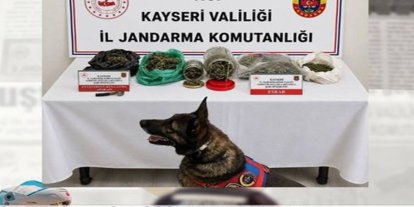 Kayseri’de 1 kilo 200 gram kubar esrar ele geçirildi