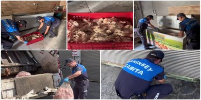 Gaziantep'te merdiven altı ciğer imalathanesinde 500 kilo ürün imha edildi