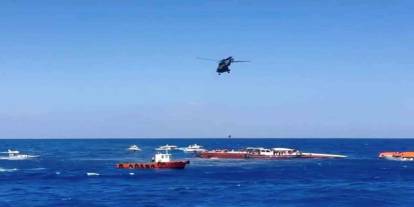 Girne açıklarında batan yolcu gemisinin enkazına ulaşıldı