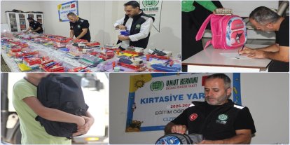 Cizre Umut Kervanı Derneğinden ihtiyaç sahibi öğrencilere kırtasiye yardımı