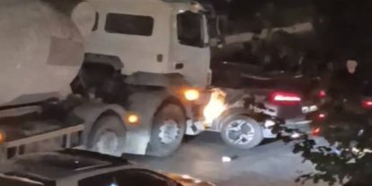 Batman'da beton mikseri ile otomobil çarpıştı: 1 yaralı