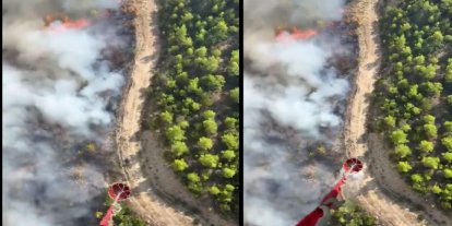 Antalya Serik’te yangına havadan ve karadan müdahale