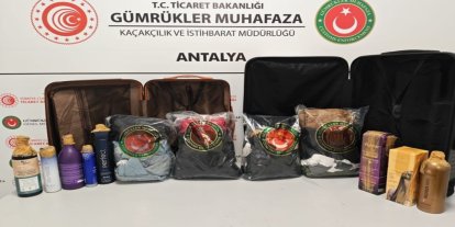 Antalya Havalimanı'nda 18 kilo 921 gram likit metamfetamin ele geçirildi