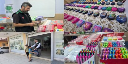 Antalya Umut Kervanından onlarca çocuğa kırtasiye desteği