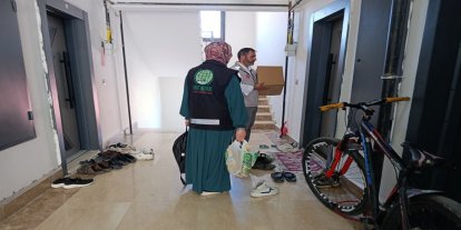 Umut Kervanı Malatya derneğinden ihtiyaç sahibi ailelere gıda ve kırmızı et desteği