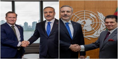Bakan Fidan, BM Genel Kurul Başkanı Rahman ve ABD'li temsilci Waltz ile bir araya geldi