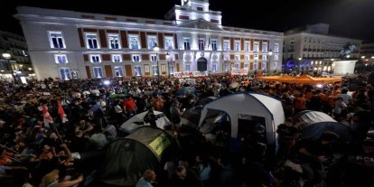Konut krizi protestocuları Madrid'de çadır kampı kurdu