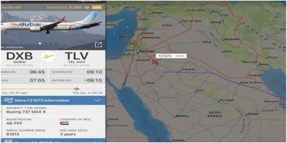 Dubai-Tel Aviv seferini yapan yolcu uçağında kaçırılma kodu uyarısı