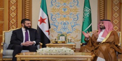 Suriye Cumhurbaşkanı Şara, Riyad'da Veliaht Prens Selman ile görüştü