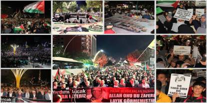 Batman'da on binler Gazze ve Kudüs için yürüdü