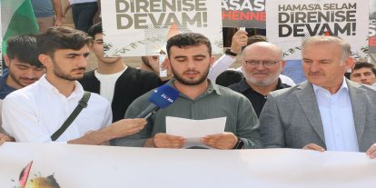 Harran Üniversitesinde Aksa Tufanı'nın yıl dönümü dolayısıyla basın açıklaması düzenlendi