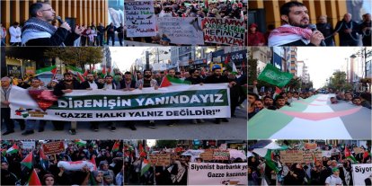 Van’da Aksa Tufanı'nın 3'üncü yılında binlerce kişi Gazze için yürüdü