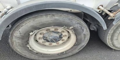 Gaziantep TAG Otoyolu'nda 25 araca lastik cezası