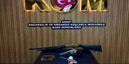 Sinop'ta ruhsatsız silah operasyonunda 9 şüpheli yakalandı