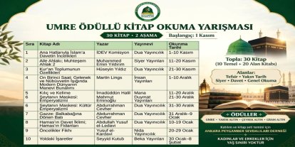 Ankara'da umre ödüllü kitap okuma yarışması düzenlenecek