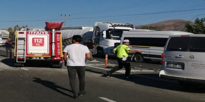 Malatya'da 5 araçlı zincirleme kaza: Bir yaralı