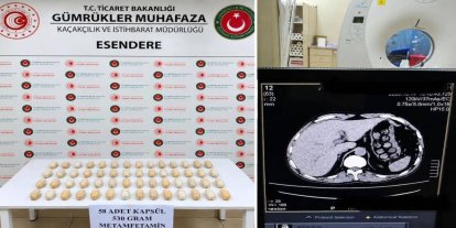Mide ve bağırsaklarında 58 kapsül uyuşturucu bulunan şüpheli tutuklandı