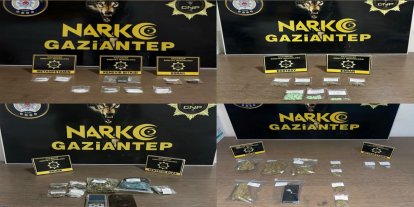 Gaziantep'te uyuşturucu operasyonlarında 48 tutuklama