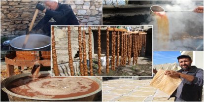 Yaklaşık 3000 yıllık geleneği sürdürüyorlar: pestil, sucuk, kesme, pekmez...