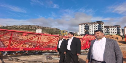 HÜDA PAR hortum faciasının yaşandığı şantiyede incelemelerde bulundu