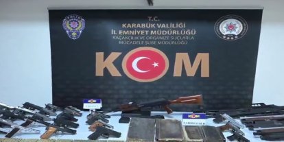 Karabük’te 23 şüpheli yakalandı, 48 ruhsatsız silah ele geçirildi