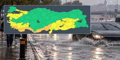 Meteoroloji'den 29 il için sarı ve turuncu kodlu uyarı