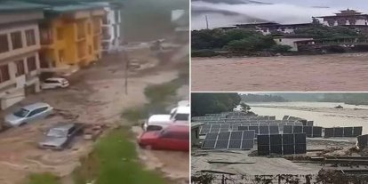 Butan'da buzul gölü taşması sonucu sel meydana geldi