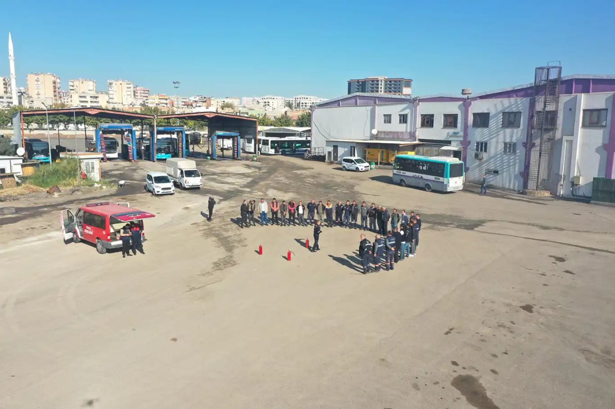 Şanlıurfa İtfaiyesi, ulaşım personellerine yangın eğitimi verdi