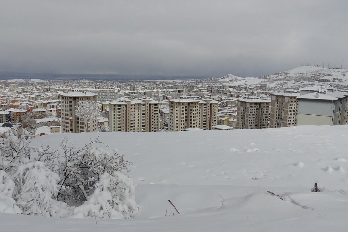 Malatya'dan kar manzaraları