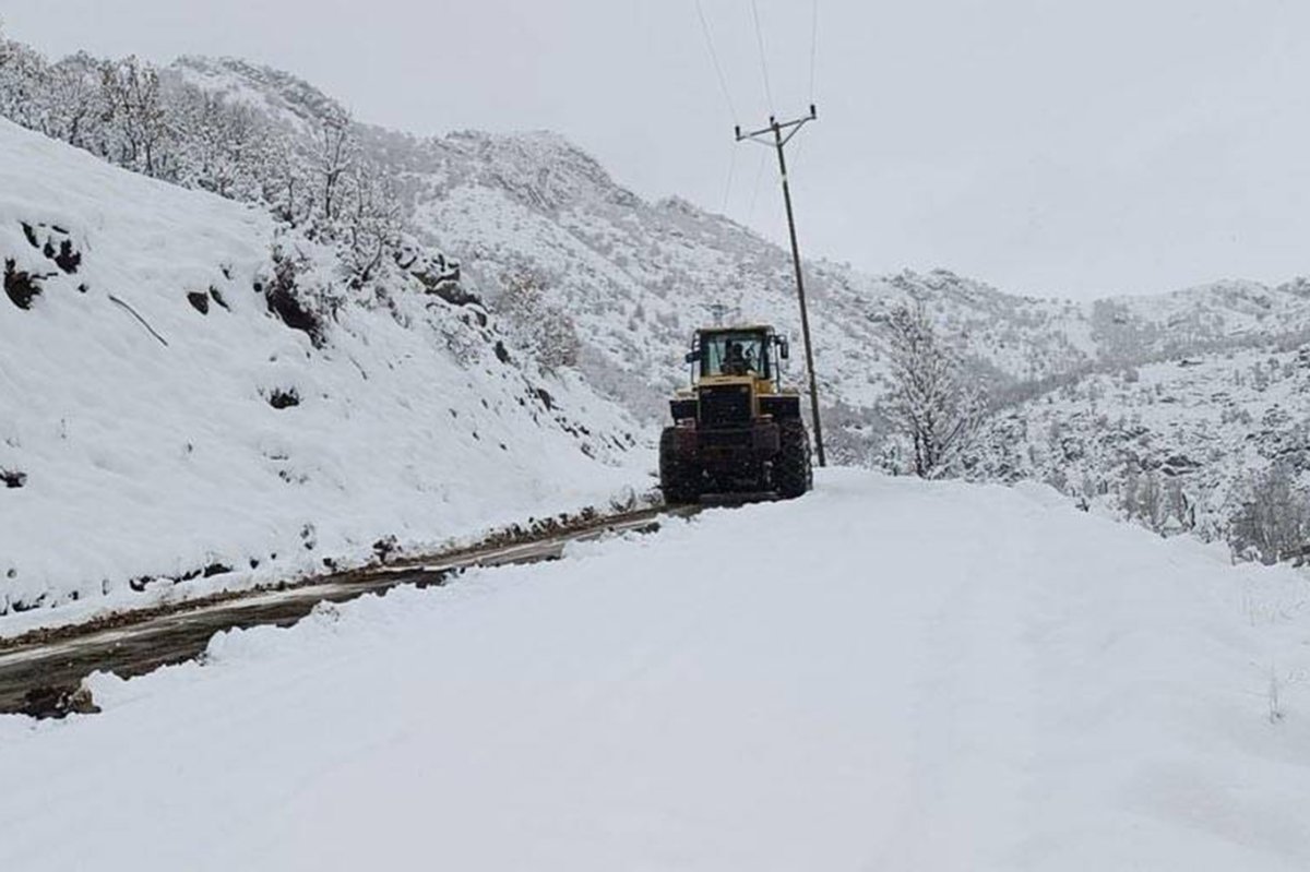 Şırnak'ta kar nedeniyle kapanan yollar açıldı