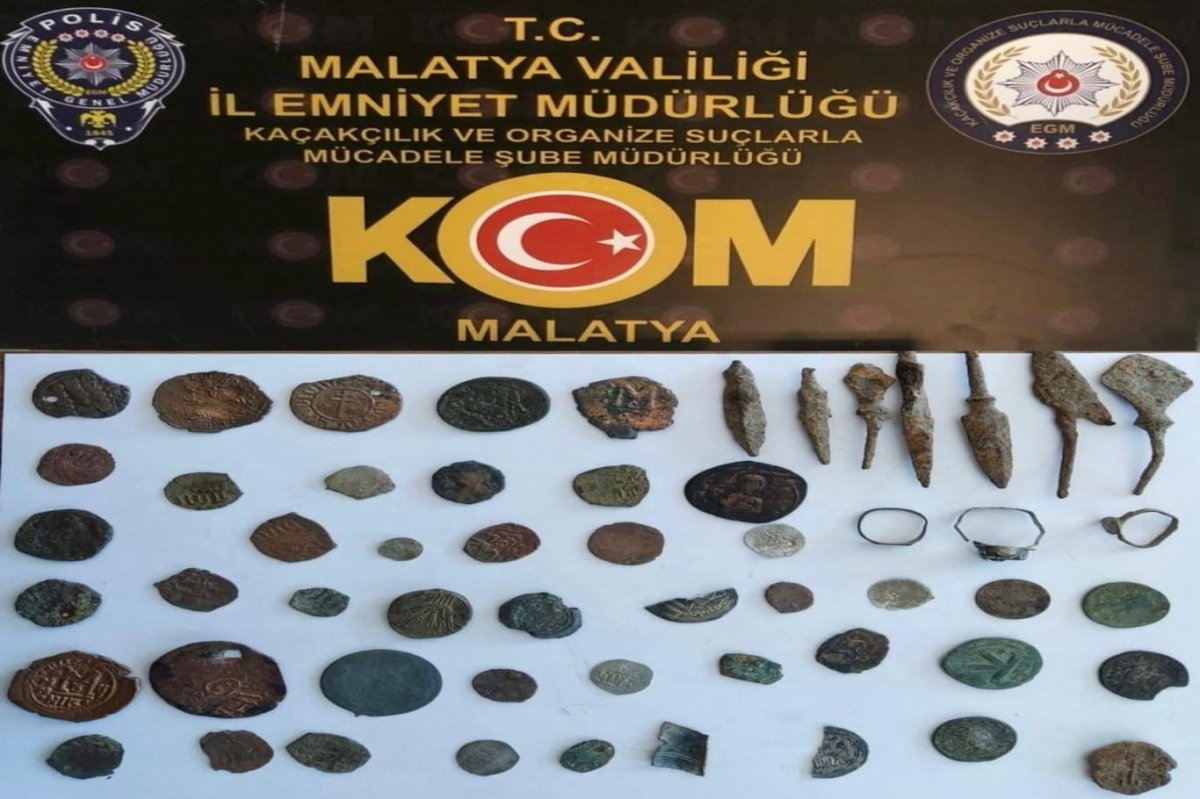 Malatya'da çok sayıda tarihi eser ele geçirildi