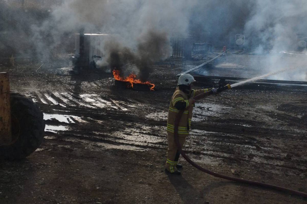 Diyarbakır'da petrol kuyusunda yangın