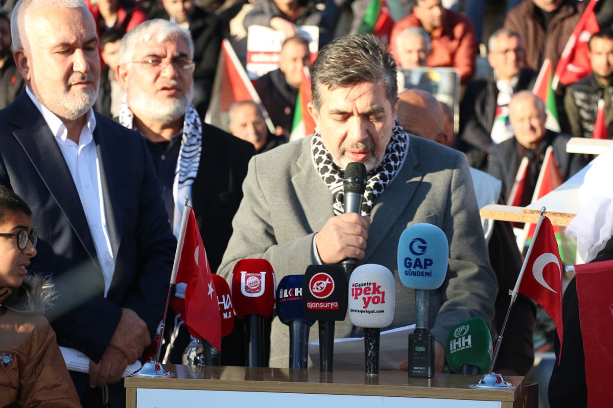 Şanlıurfa'da yılın ilk gününde Gazze’ye destek açıklaması