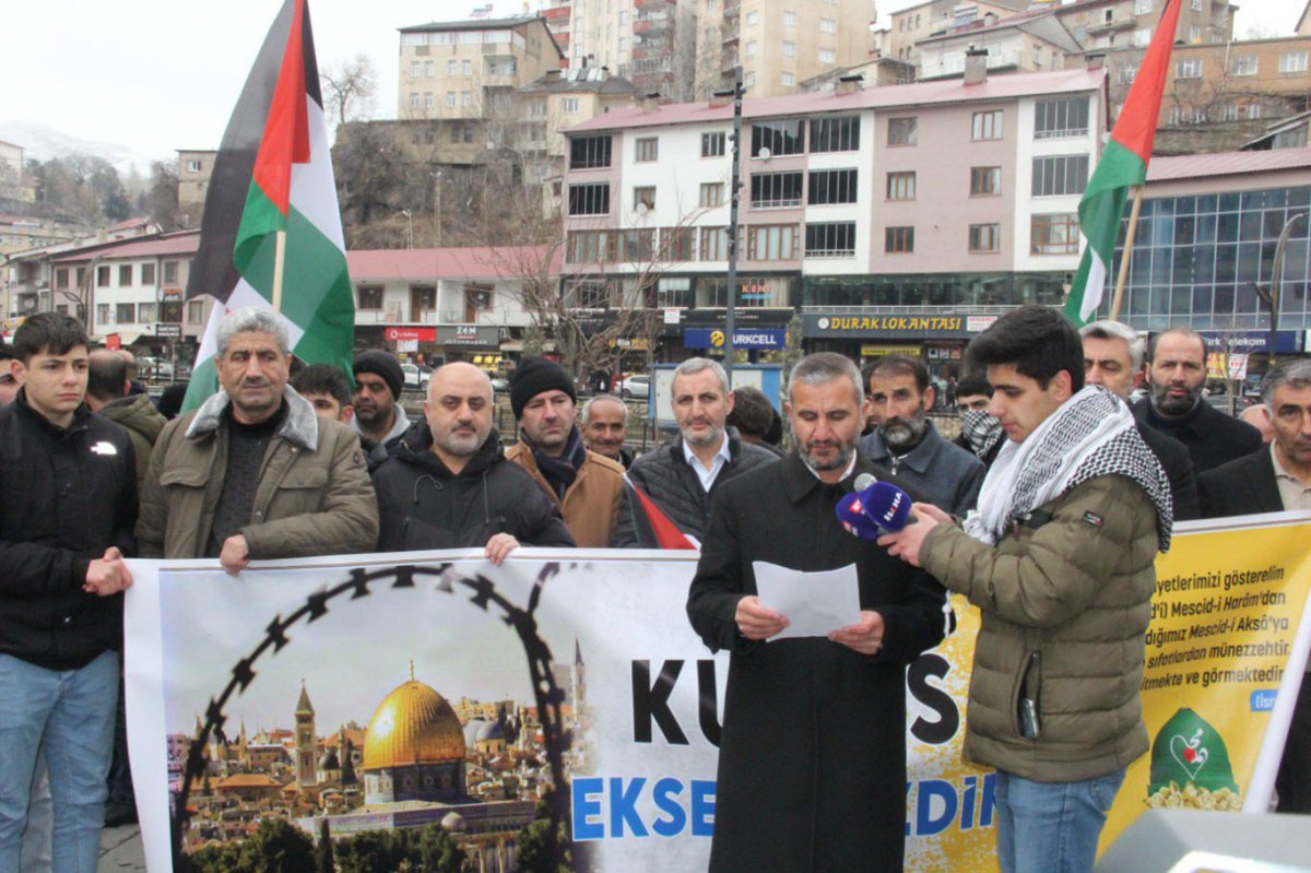 Bitlis'te "Dünya Kudüs Haftası" basın açıklaması düzenlendi