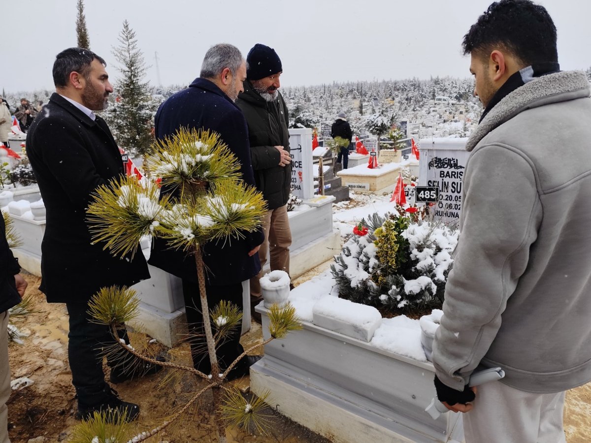 Depremin yıl dönümünde HÜDA PAR Malatya İl Başkanından mezarlık ziyareti