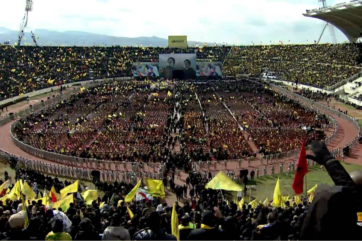 Hizbullah Genel Sekreteri Kasım, Nasrallah'ın cenaze töreninde konuştu