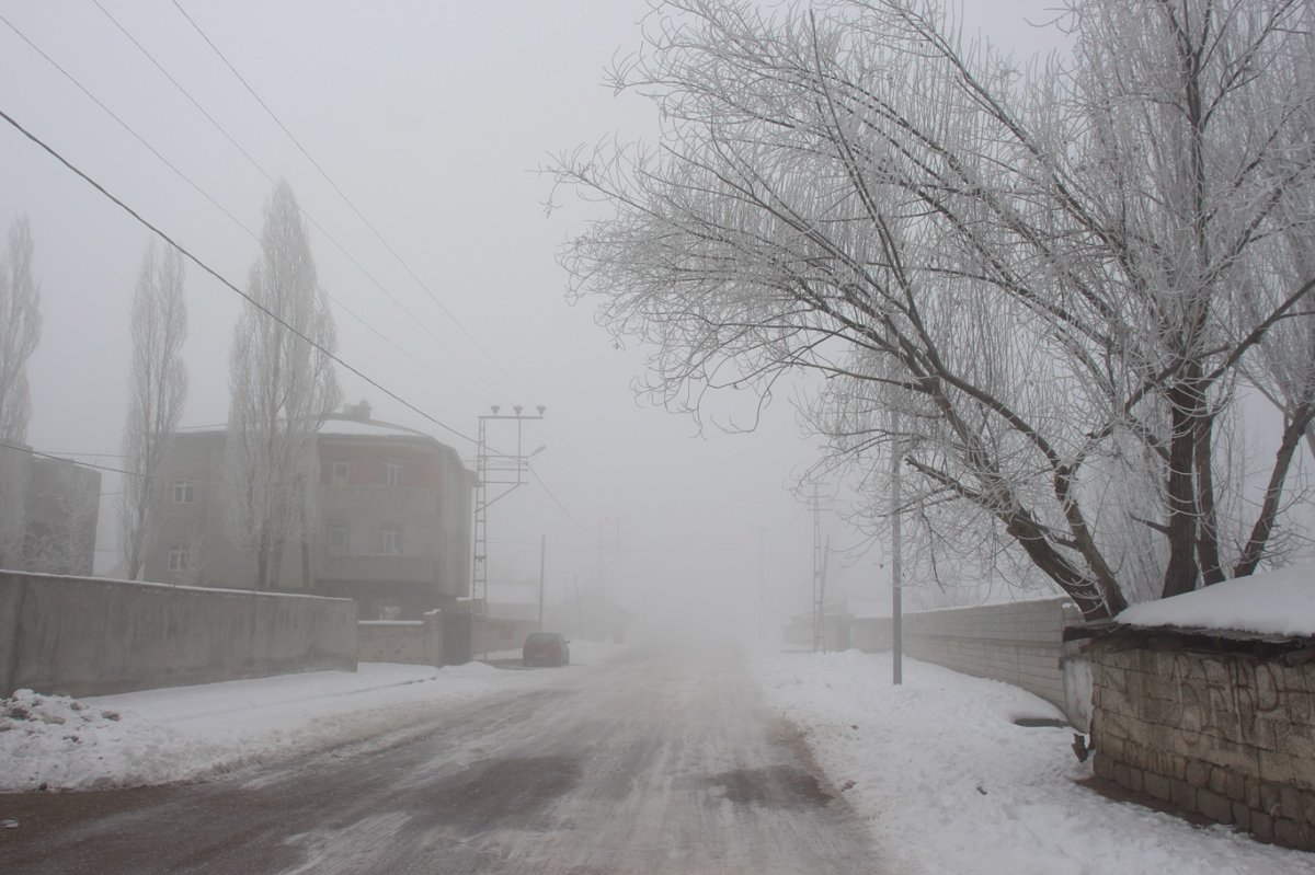 Hava sıcaklığı Ağrı'da eksi 25 derece olarak ölçüldü