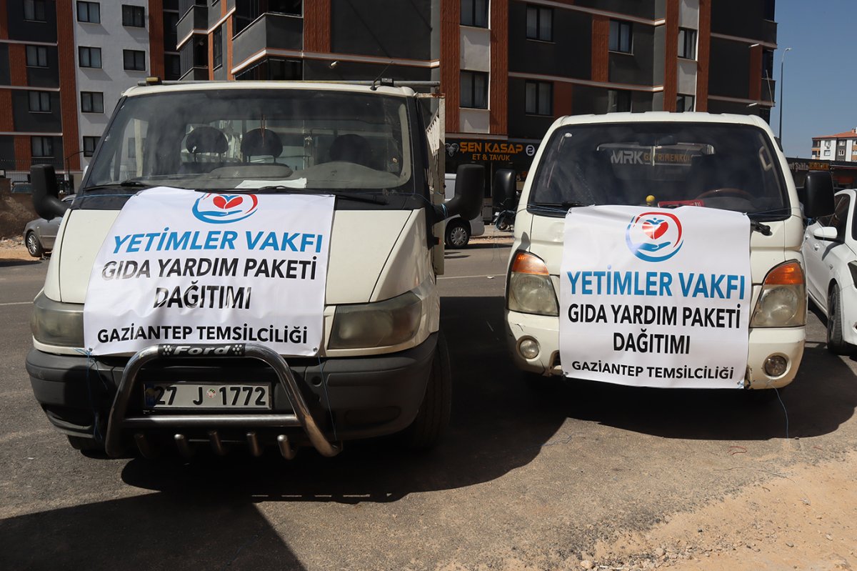 Yetimler Vakfı Gaziantep'te Ramazana özel gıda dağıtımında bulundu