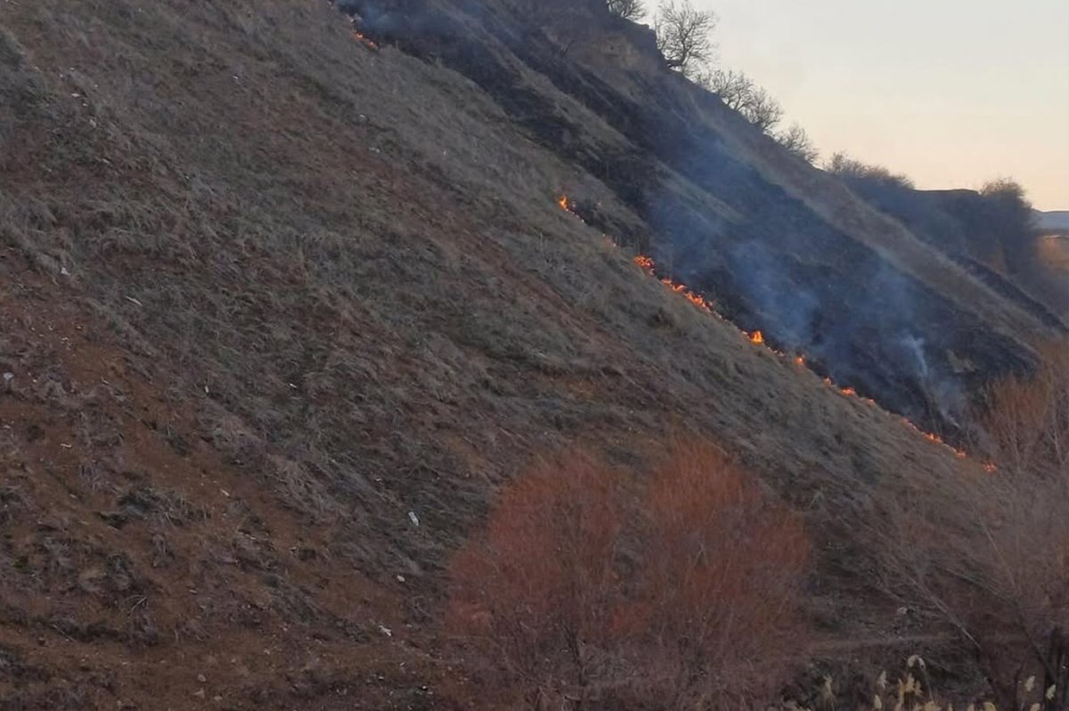 Bingöl Sebeterias Kalesi'nde yangın