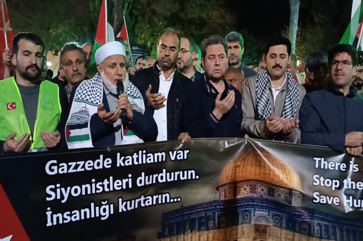 Siyonistlerin Gazzede yaptığı soykırım Şanlıurfa'da telin edildi