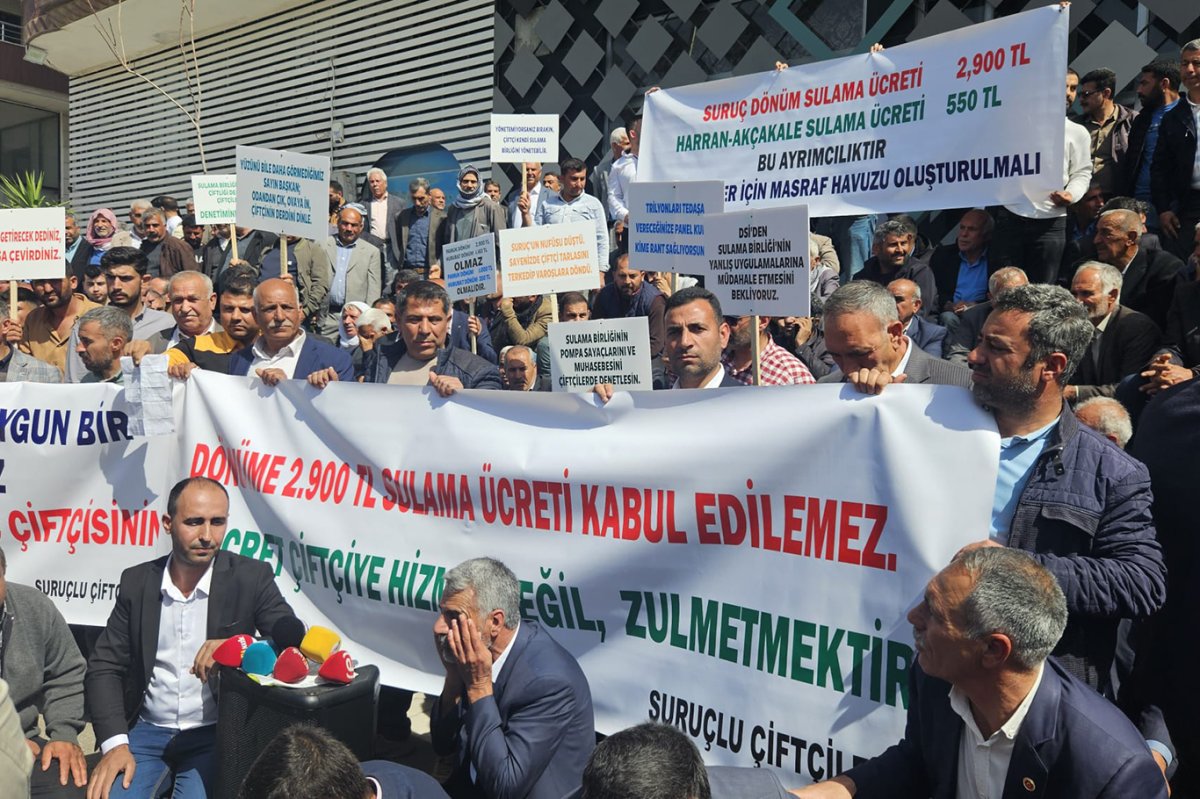 Suruç’ta çiftçiler sulama ücretlerine tepki gösterdi