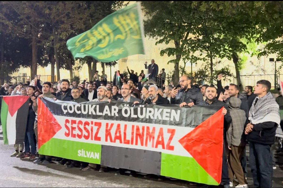 Silvan halkı, Gazze için tek bir yürek oldu