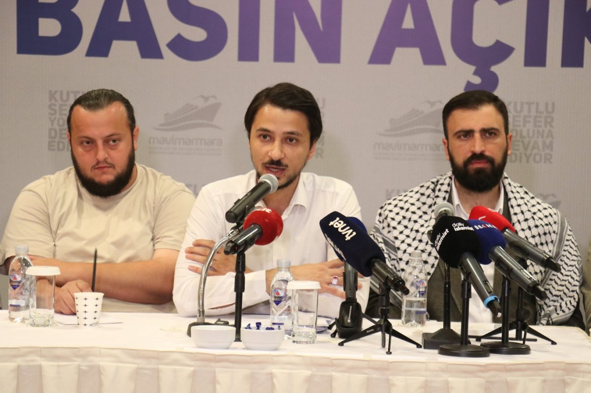 İşgalcilerin saldırısına uğrayan "Vicdan Gemisi" için basın toplantısı düzenlendi