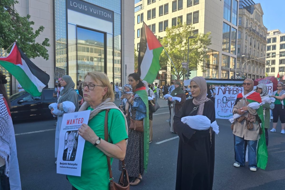 Frankfurt'ta Gazze’ye destek gösterisi düzenlendi