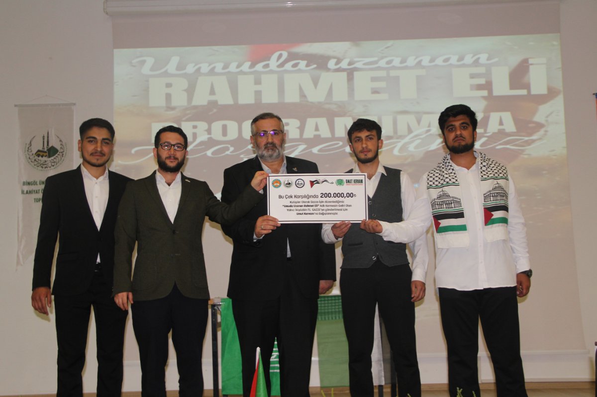 Bingöl Üniversitesi öğrencilerinden Gazze’ye 200 bin TL bağış