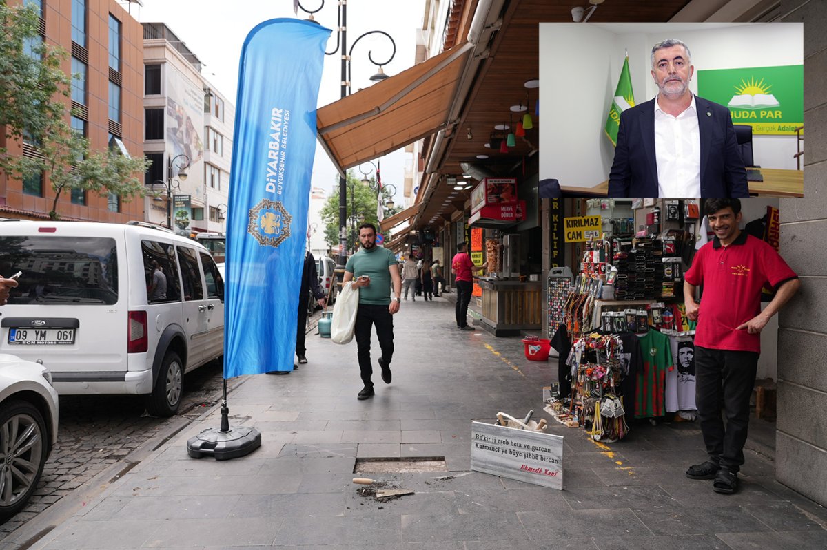 HÜDA PAR'dan DEM'li belediyeye tepki: O yazılar yerlere değil yükseklere asılmalı