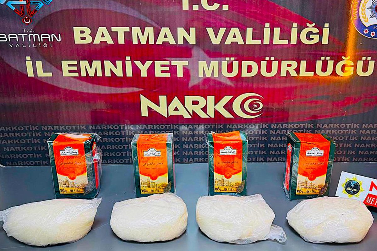 Batman'da otobüste 4 kilo metamfetamin ele geçirildi