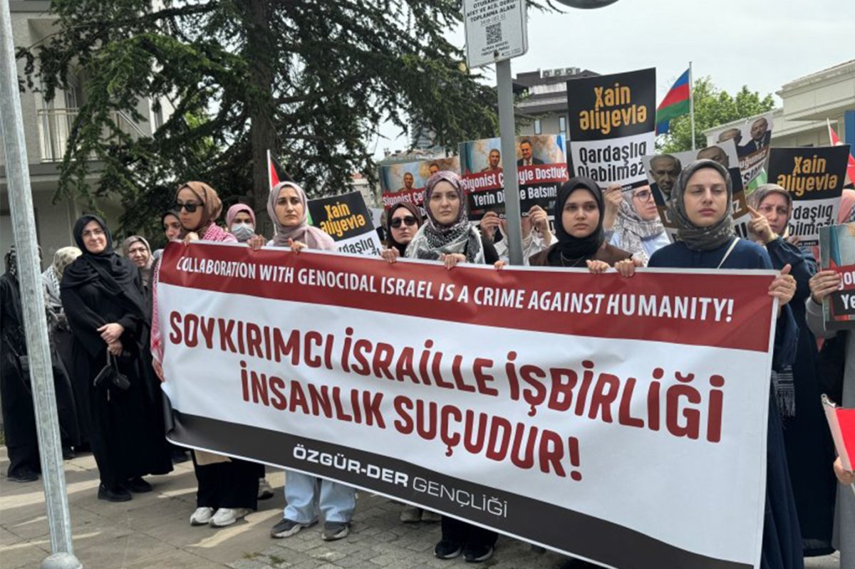 İşgalcilere destek veren Azerbaycan yönetimi İstanbul'da protesto edildi